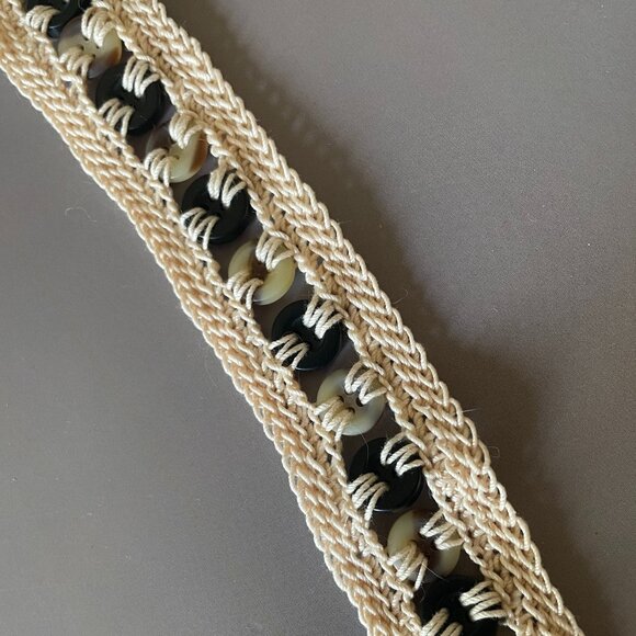 Unique crochet bracelet, Handmade button bracelet - Picture 6 of 6